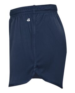 Alleson Athletic 7278 Women’s B-Core Track Shorts – Navy (side)