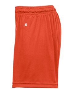 Badger 4116 Women’s B-Core 5″ Inseam Shorts – Burnt Orange (side)