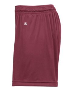 Badger 4116 Women’s B-Core 5″ Inseam Shorts – Cardinal (side)