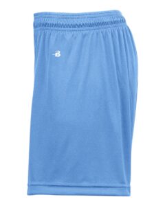 Badger 4116 Women’s B-Core 5″ Inseam Shorts – Columbia Blue (side)