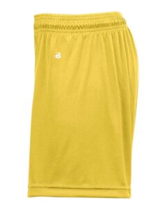 Badger 4116 Women’s B-Core 5″ Inseam Shorts – Gold (side)