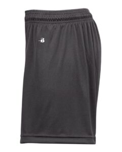 Badger 4116 Women’s B-Core 5″ Inseam Shorts – Graphite (side)