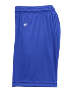 Badger 4116 Women’s B-Core 5″ Inseam Shorts – Royal (side)