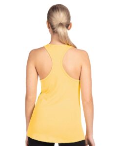 Next Level 1533 Women’s Ideal Racerback Tank – Banana Cream (on model back)