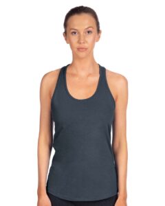 Next Level 1533 Women’s Ideal Racerback Tank – Indigo (on model)