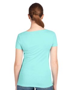 Next Level 1540 Women’s Ideal V-Neck Tee – Cancun (on model back)