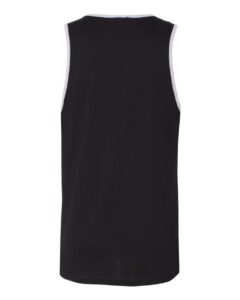 Next Level 3633 Unisex Cotton Tank – Black/ Heather Grey (back)