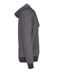 Next Level 9600 Unisex Pacifica Full-Zip Hoodie Sweatshirt – Black (side)