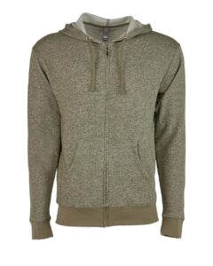 Next Level 9600 Unisex Pacifica Full-Zip Hoodie Sweatshirt – Military Green