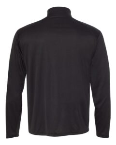 Badger 4102 Men’s B-Core Quarter-Zip Pullover – Black/ Graphite (back)