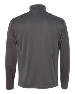 Badger 4102 Men’s B-Core Quarter-Zip Pullover – Graphite/ Black (back)