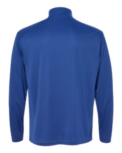Badger 4102 Men’s B-Core Quarter-Zip Pullover – Royal/ Graphite (back)