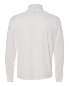 Badger 4102 Men’s B-Core Quarter-Zip Pullover – White/ Graphite (back)