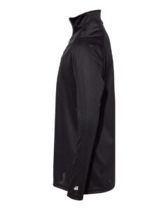 Badger 2102 Youth B-Core Quarter-Zip Pullover – Black/ Graphite (side)