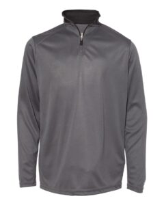 Badger 2102 Youth B-Core Quarter-Zip Pullover – Graphite/ Black
