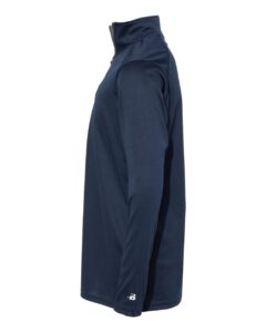 Badger 2102 Youth B-Core Quarter-Zip Pullover – Navy/ Graphite (side)