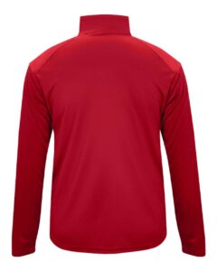 Badger 2102 Youth B-Core Quarter-Zip Pullover – Red/ Graphite (back)