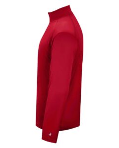Badger 2102 Youth B-Core Quarter-Zip Pullover – Red/ Graphite (side)