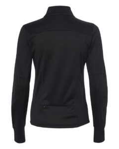 Independent Trading Co. EXP60PAZ Women’s Poly-Tech Full-Zip Track Jacket – Black (back)