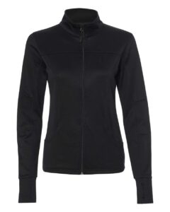 Independent Trading Co. EXP60PAZ Women’s Poly-Tech Full-Zip Track Jacket – Black
