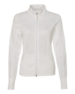 Independent Trading Co. EXP60PAZ Women’s Poly-Tech Full-Zip Track Jacket – White