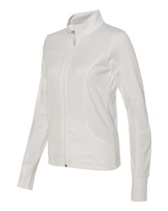 Independent Trading Co. EXP60PAZ Women’s Poly-Tech Full-Zip Track Jacket – White (side)