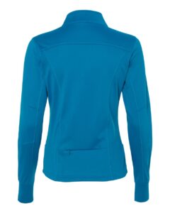 Independent Trading Co. EXP60PAZ Women’s Poly-Tech Full-Zip Track Jacket – Aster Blue (back)