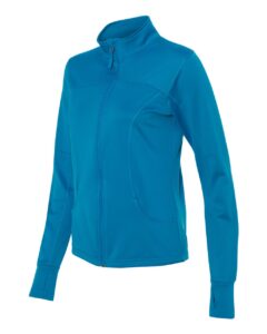 Independent Trading Co. EXP60PAZ Women’s Poly-Tech Full-Zip Track Jacket – Aster Blue (side)
