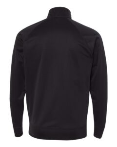 Independent Trading Co. EXP70PTZ Men’s Lightweight Poly-Tech Full-Zip Track Jacket – Black (back)