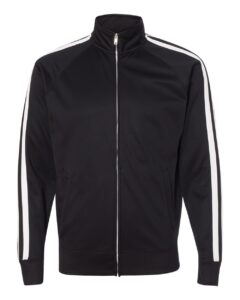 Independent Trading Co. EXP70PTZ Men’s Lightweight Poly-Tech Full-Zip Track Jacket – Black