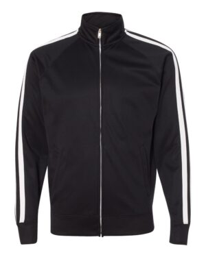 Independent Trading Co. EXP70PTZ Men’s Lightweight Poly-Tech Full-Zip Track Jacket – Black