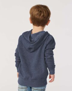 Independent Trading Co. PRM10TSB Toddler Special Blend Hooded Raglan Sweatshirt – Midnight Navy (on model back)