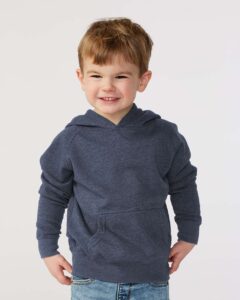 Independent Trading Co. PRM10TSB Toddler Special Blend Hooded Raglan Sweatshirt – Midnight Navy (on model)