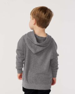 Independent Trading Co. PRM10TSB Toddler Special Blend Hooded Raglan Sweatshirt – Nickel (on model back)