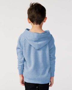 Independent Trading Co. PRM10TSB Toddler Special Blend Hooded Raglan Sweatshirt – Pacific (on model back)