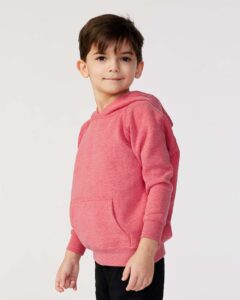 Independent Trading Co. PRM10TSB Toddler Special Blend Hooded Raglan Sweatshirt – Pomegranate (on model side)