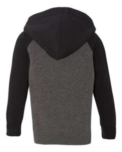 Independent Trading Co. PRM10TSB Toddler Special Blend Hooded Raglan Sweatshirt – Carbon/ Black (back)