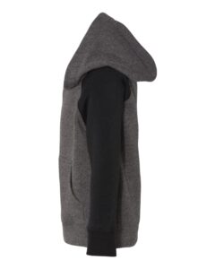 Independent Trading Co. PRM10TSB Toddler Special Blend Hooded Raglan Sweatshirt – Carbon/ Black (side)