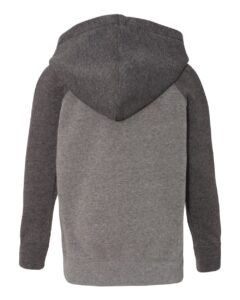 Independent Trading Co. PRM10TSB Toddler Special Blend Hooded Raglan Sweatshirt – Nickel/ Carbon (back)