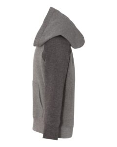 Independent Trading Co. PRM10TSB Toddler Special Blend Hooded Raglan Sweatshirt – Nickel/ Carbon (side)