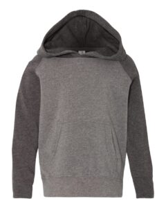 Independent Trading Co. PRM10TSB Toddler Special Blend Hooded Raglan Sweatshirt – Nickel/ Carbon