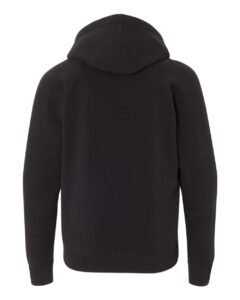 Independent Trading Co. PRM15YSB Youth Lightweight Special Blend Raglan Hooded Sweatshirt – Black (back)