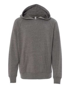 Independent Trading Co. PRM15YSB Youth Lightweight Special Blend Raglan Hooded Sweatshirt – Nickel