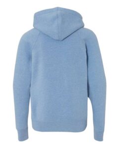 Independent Trading Co. PRM15YSB Youth Lightweight Special Blend Raglan Hooded Sweatshirt – Pacific (back)