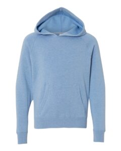 Independent Trading Co. PRM15YSB Youth Lightweight Special Blend Raglan Hooded Sweatshirt – Pacific