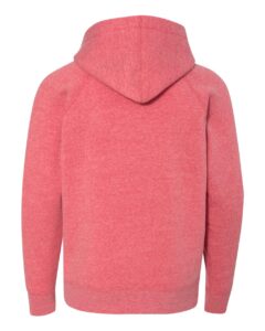 Independent Trading Co. PRM15YSB Youth Lightweight Special Blend Raglan Hooded Sweatshirt – Pomegranate (back)