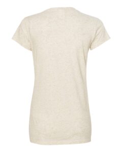 J. America 8138 Women’s Glitter T-Shirt – Pearl/ Gold (back)