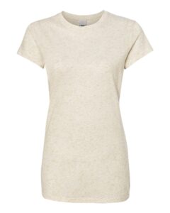 J. America 8138 Women’s Glitter T-Shirt – Pearl/ Gold