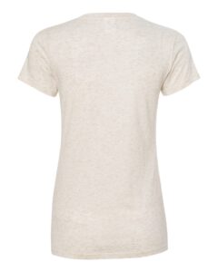 J. America 8136 Women’s Glitter V-Neck T-Shirt – Pearl/ Gold (back)