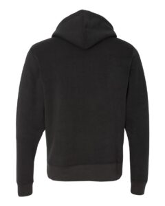 J. America 8872 Men’s Triblend Full-Zip Hooded Sweatshirt – Black Solid (back)